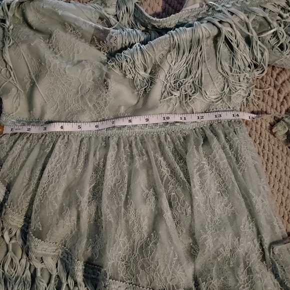 Alice McCall Asymmetrical Lace Dress in Light Blue - Picture 6 of 8